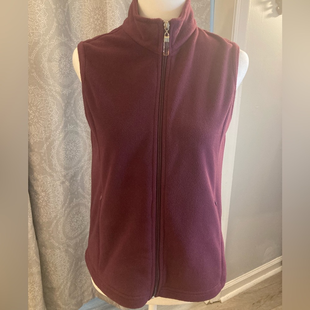 Purple Poly Sleeveless Fleece Vest